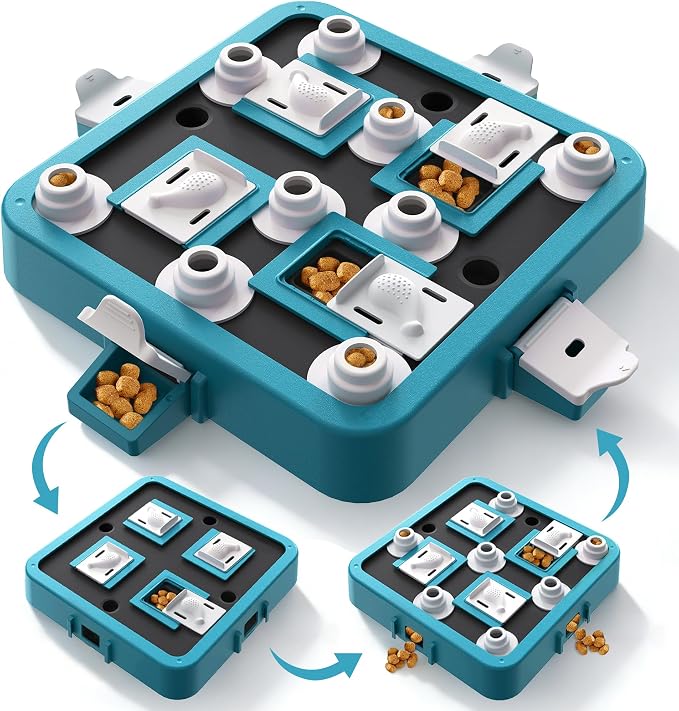 Interactive Dog Puzzle Toy with Adjustable Difficulty Levels, Large