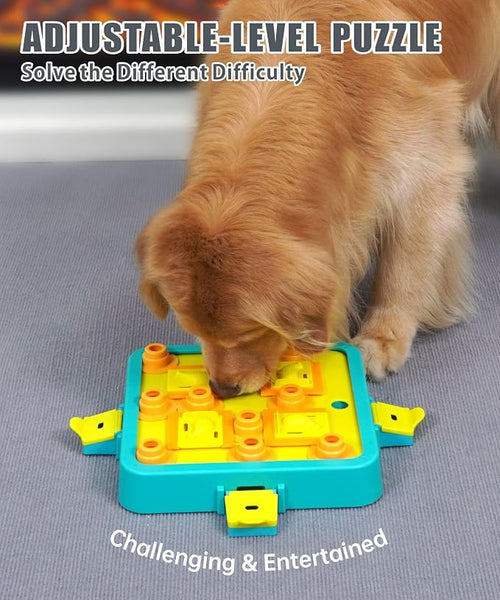 Dog Puzzle Toy with Adjustable Difficulty, Removable Parts, Large