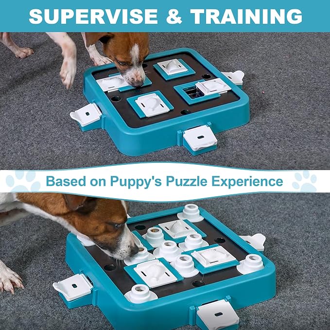Interactive Dog Puzzle Toy with Adjustable Difficulty Levels, Large